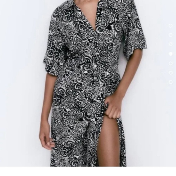 PRINTED SHIRT DRESS - Picture 2 of 5